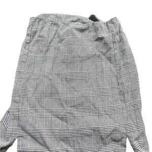 John Galt Black and White Plaid Skirt